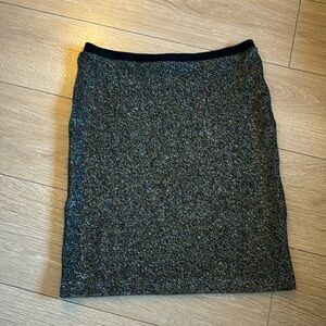Karen Kane Black Metallic Glitter Pencil Skirt